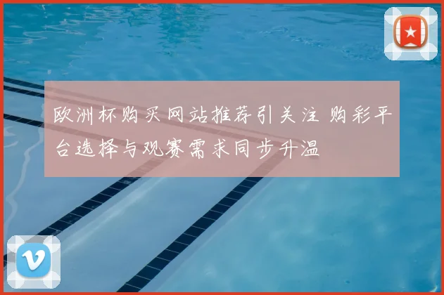 欧洲杯购买网站推荐引关注 购彩平台选择与观赛需求同步升温